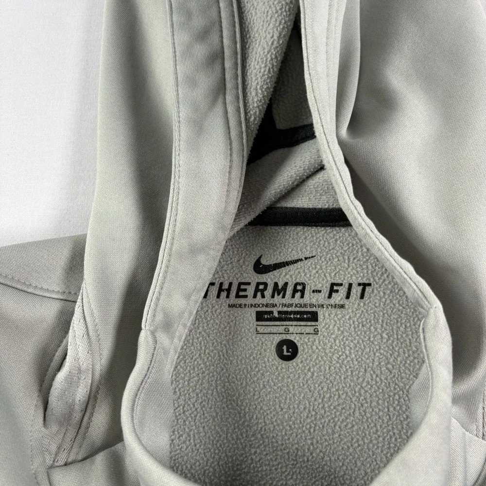 Georgia Bulldogs Hoodie Mens Large Gray Nike Therma Fit Pullover Sweatshirt NCAA